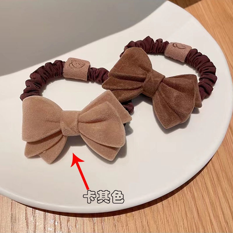 Dây buộc tóc thắt nơ màu sắc thời trang thu đông cho nữ