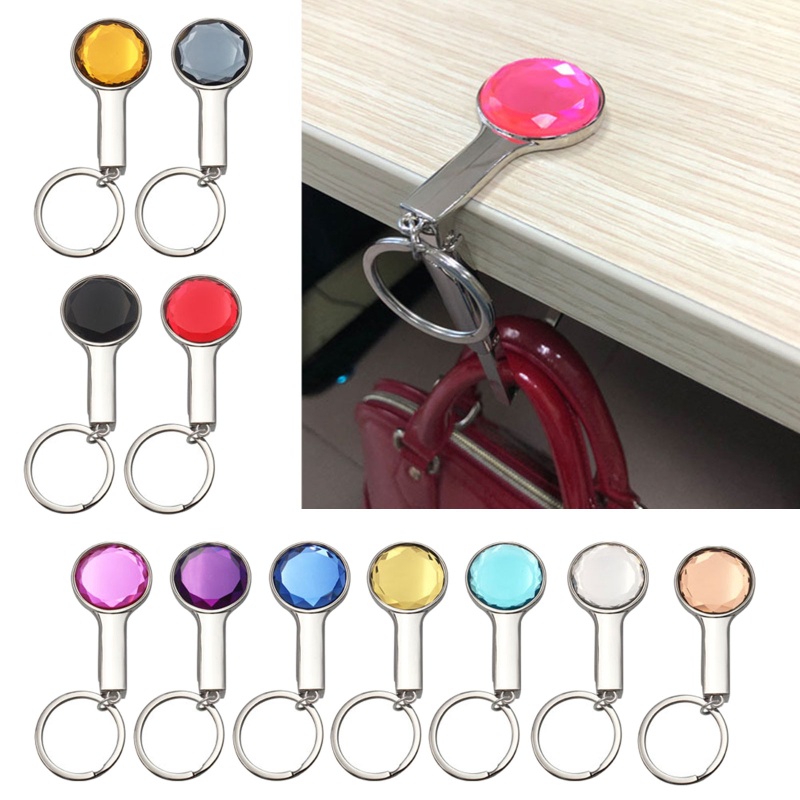 Móc Treo Túi Xách Bằng Pha Lê Có Thể Gấp Gọn Tiện Dụng