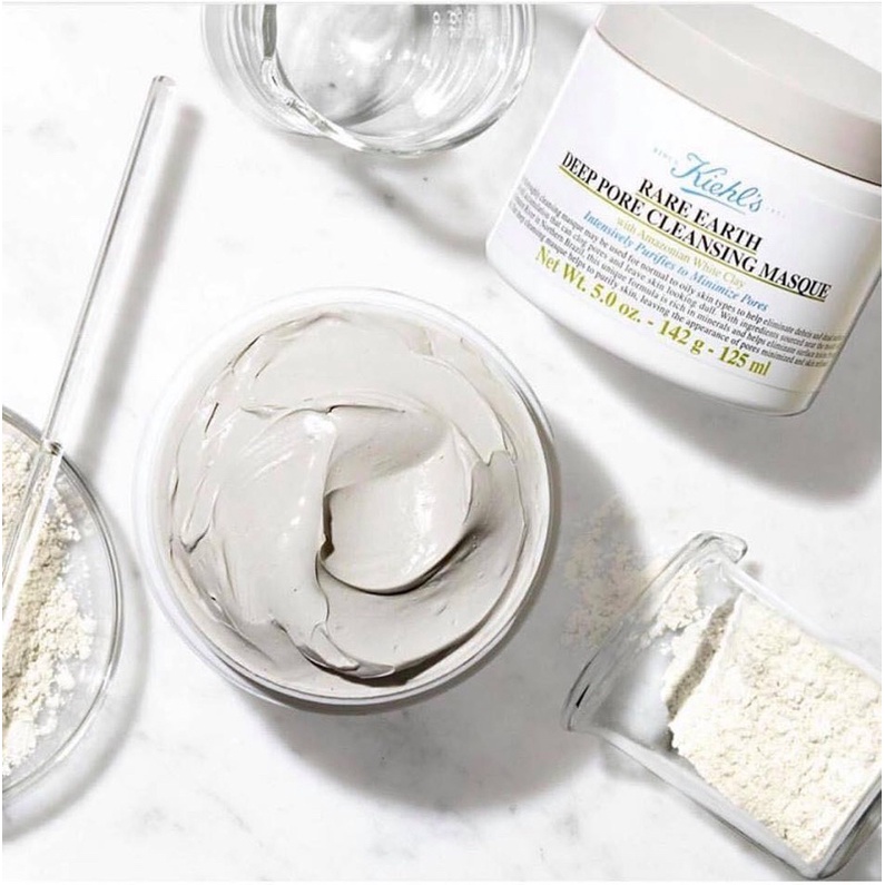 Mặt nạ đất sét Kiehl s mini Rare Earth Deep Pore Mask 14ml giảm mụn ẩn-đầu đen, kiềm dầu, se khít lỗ chân lông