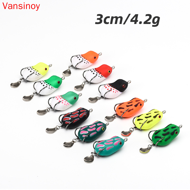 mồi giả Mồi Câu Cá Giả Hình Con Ếch 3cm / 4.2g Super Frog Lure Mồi giả câu cá lóc