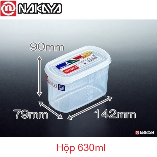 Hộp đựng thực phẩm 630mL Nakaya Hàng nội địa Nhật Bản