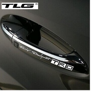 Decal Dán Tay Nắm Cửa Xe Hơi Ô Tô TLG 206333(chữ trắng nền đen ) [SKM]
