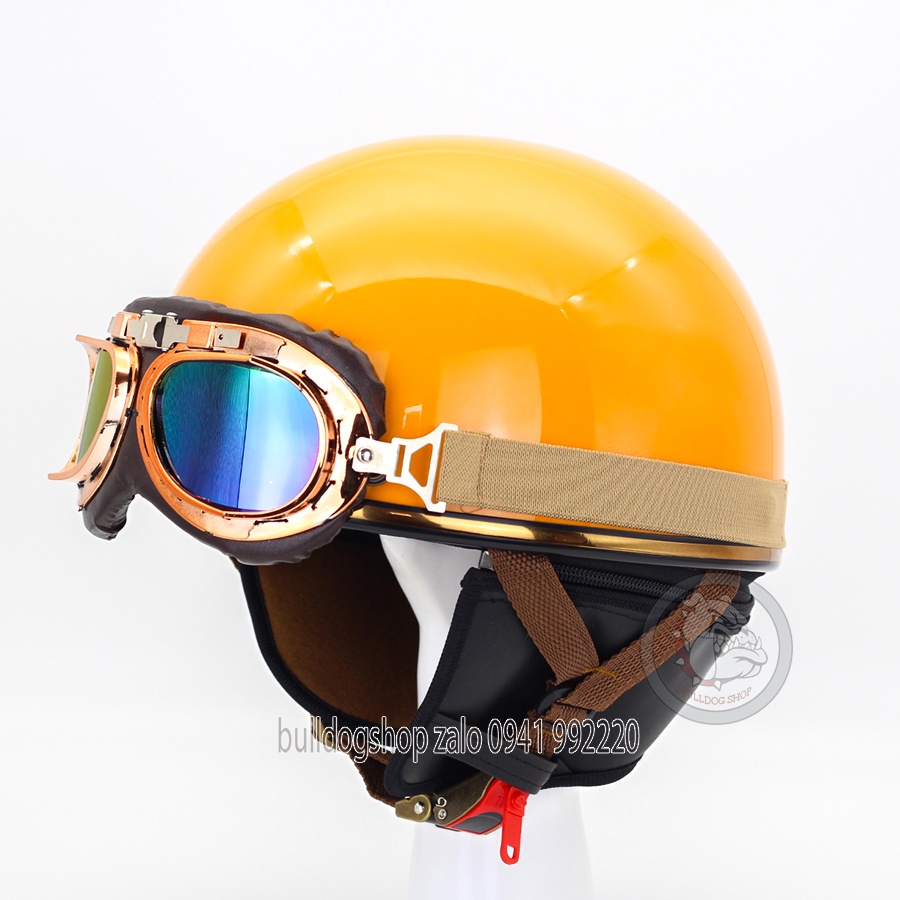[Nhiều Màu] Mũ Bảo Hiểm 1/2 Đầu Haley Napoli N120 Kính Phi Công - Bulldogshop