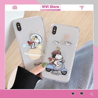 ỐP LƯNG SILICON CHỐNG SỐC SNOOPY DU HÀNH VŨ TRỤ IPHONE 7plus/8/8plus/x/xs/xs max/11/11 pro/11 promax - VIVISTORE