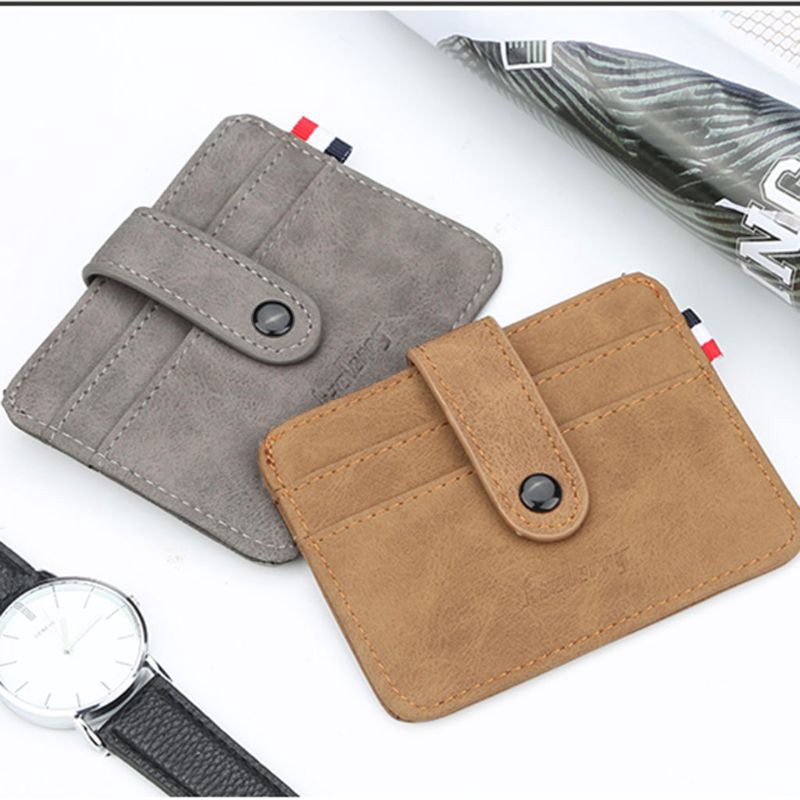 Ví da mỏng có khuy gài dành cho nam giới