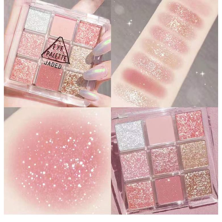 COLOURPOP Bảng Phấn Mắt Jiugongge 9 Màu Lì 3ce Lấp Lánh Chống Thấm Nước Và Mồ Hôi