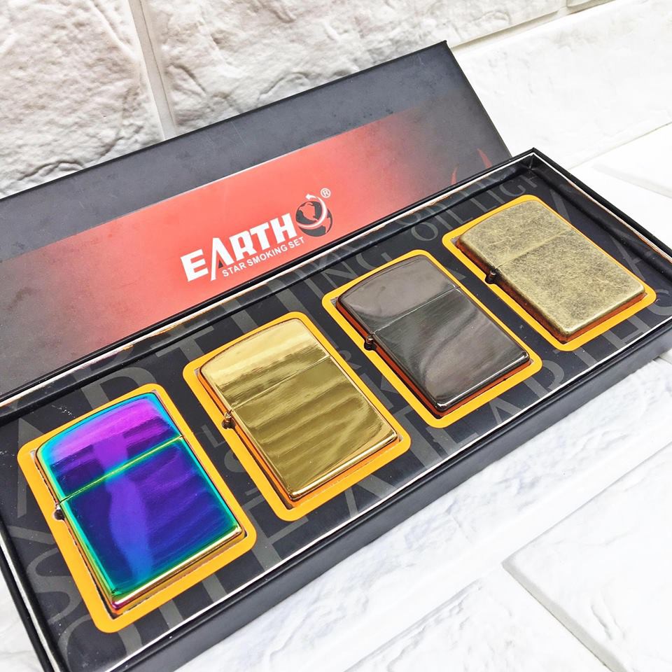 BỘ 4 BÂT LỬA ZIPPO TRƠN 1 Bộ = 4 Cái - (XÀI XĂNG)