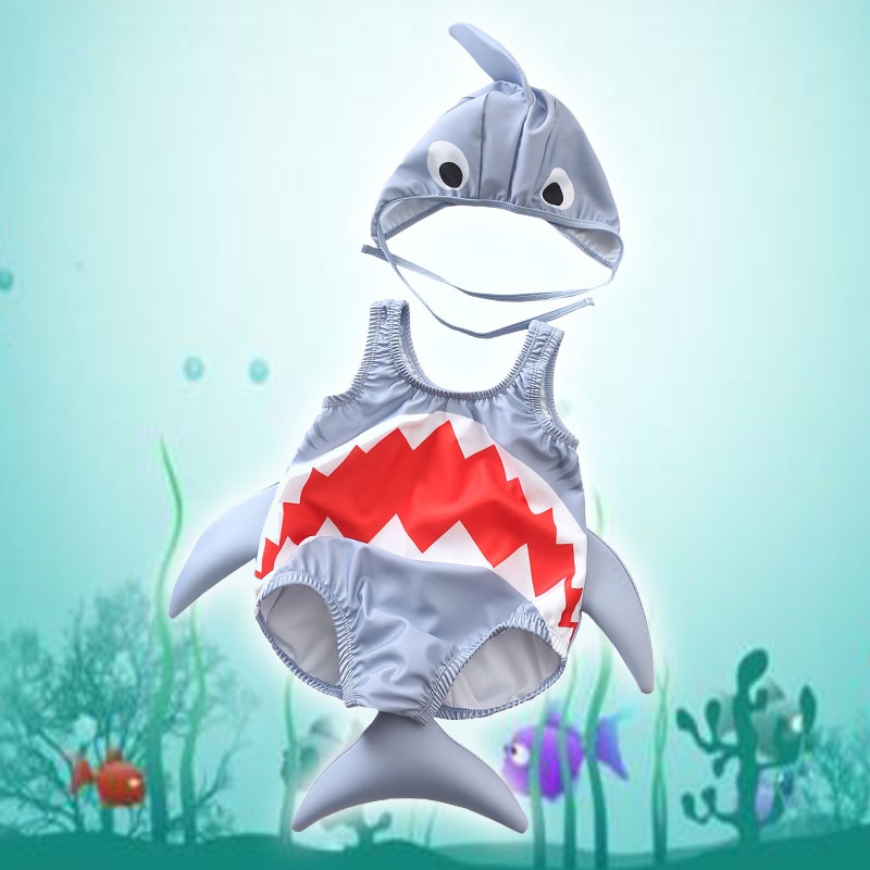 Set đồ bơi hình cá mập dễ thương cho bé