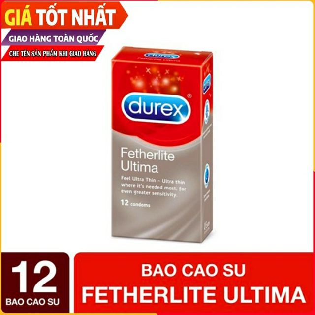 bao cao su Durex Fetherlite Ultima  siêu mỏng (hộp 12 cái)