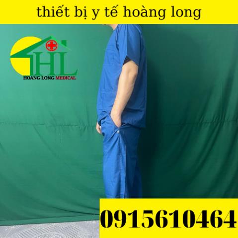 Bộ Scrubs cổ tim phòng mổ, đồng phục Spa, phòng khám, Bác Sĩ, quần áo phòng mổ, đồng phục phẫu thuật màu xanh cổ vịt