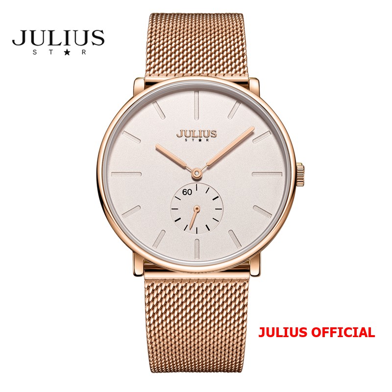 Đồng hồ nữ Julius Star JS-043 dây thép kính sapphire | Julius Official