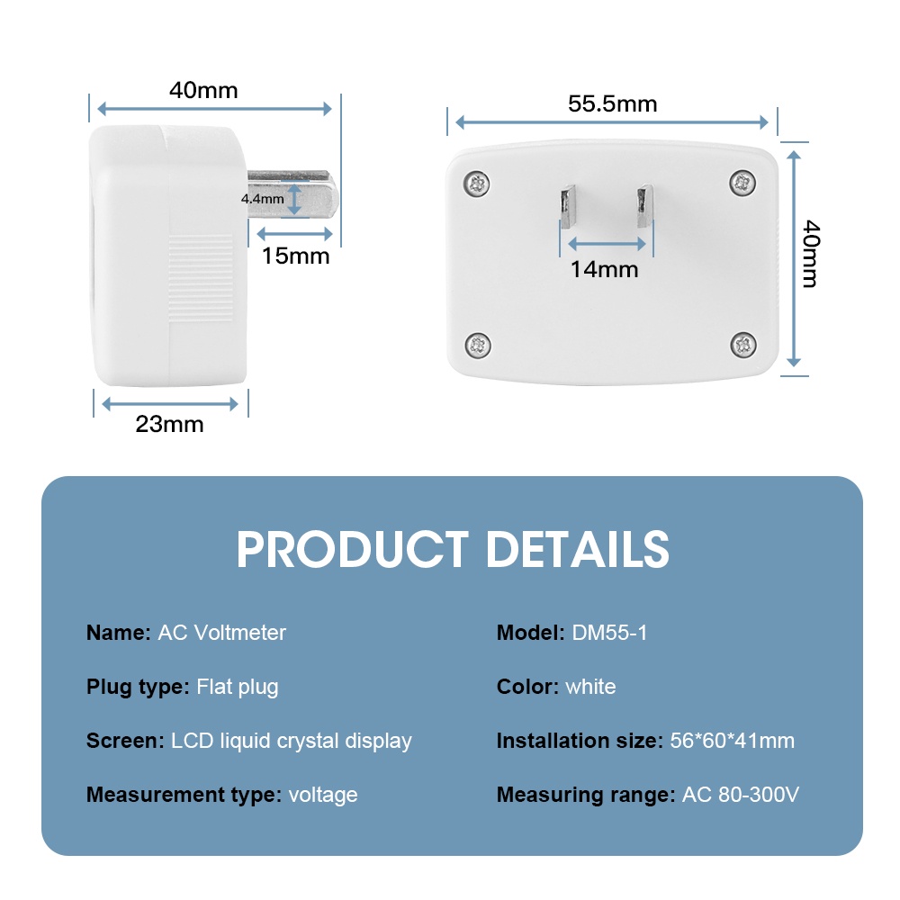 Đồng hồ đo điện áp kỹ thuật số EKEZ 110v-220v ac80-300v