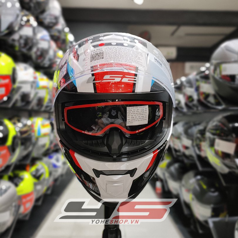 MŨ BẢO HIỂM LS2 FF800 RACER - FULLFACE 2 KÍNH - Tặng kèm Pinlock 750k