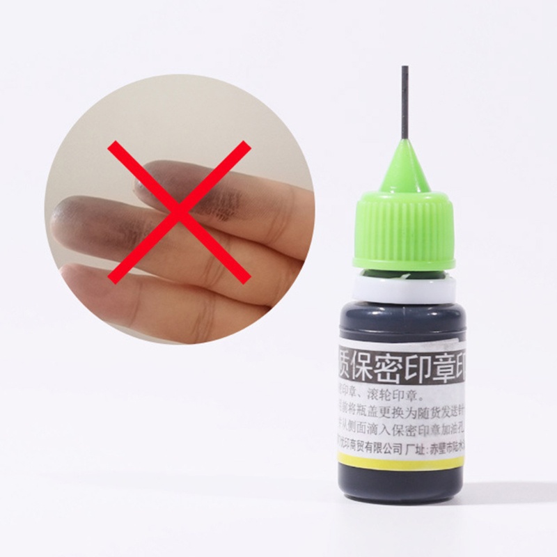 Mực Đen 10ml Có Thể Bơm Đầy Lại Bảo Vệ Con Dấu Đóng Tem