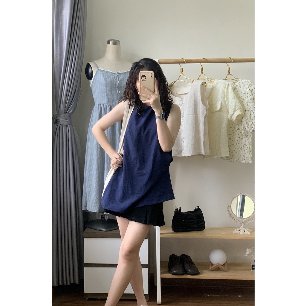 Áo Balo Nữ,Khuy Sau, Chất Đũi, Phong Cách Hàn Quốc The Almond | BigBuy360 - bigbuy360.vn