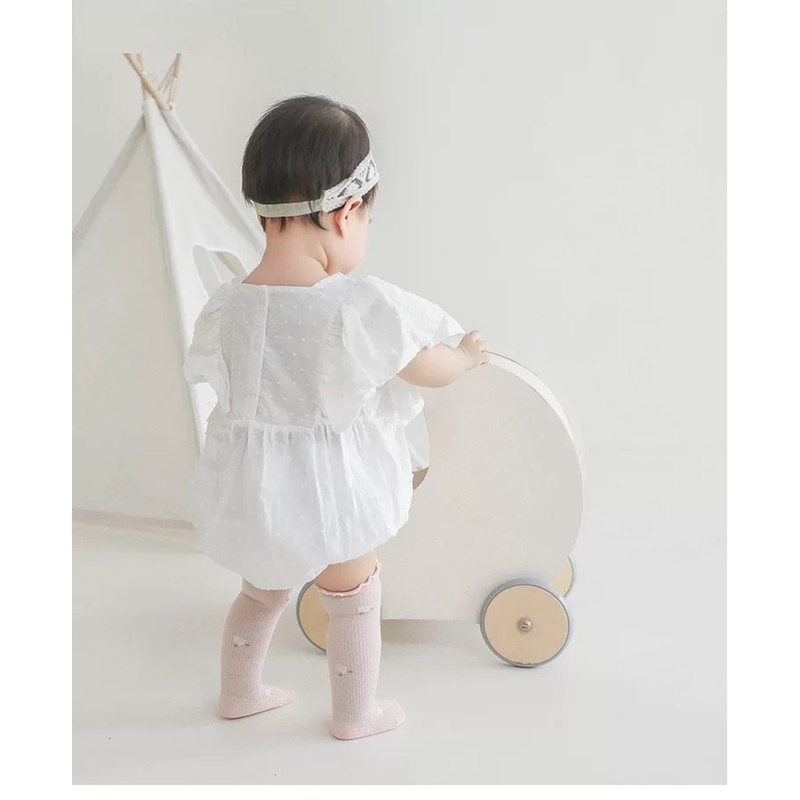 Vớ Lưới Dài Tới Gối In Hoa Phong Cách Công Chúa Dành Cho Bé Gái