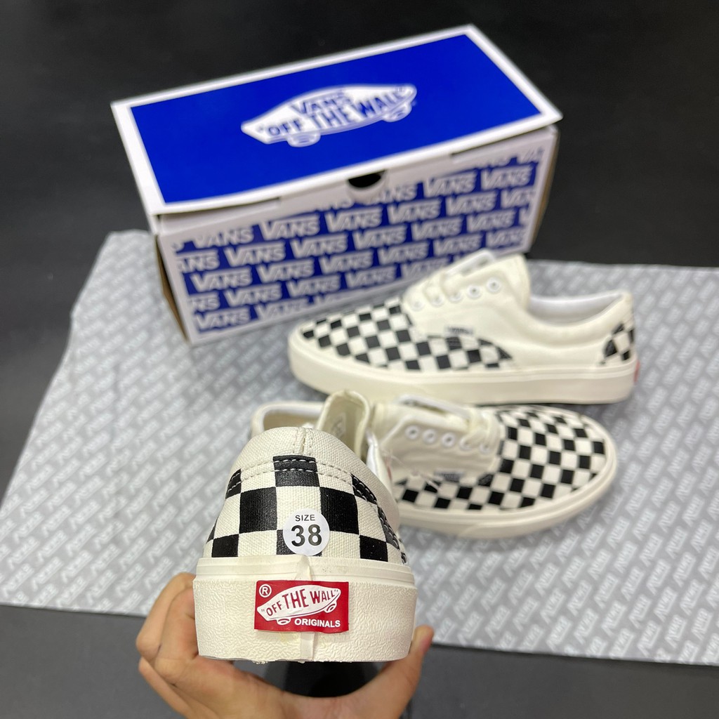 Giày Sneaker Vans Caro Dây Buộc Giày Thể Thao Nam Nữ Thấp Cổ Full Phụ Kiện