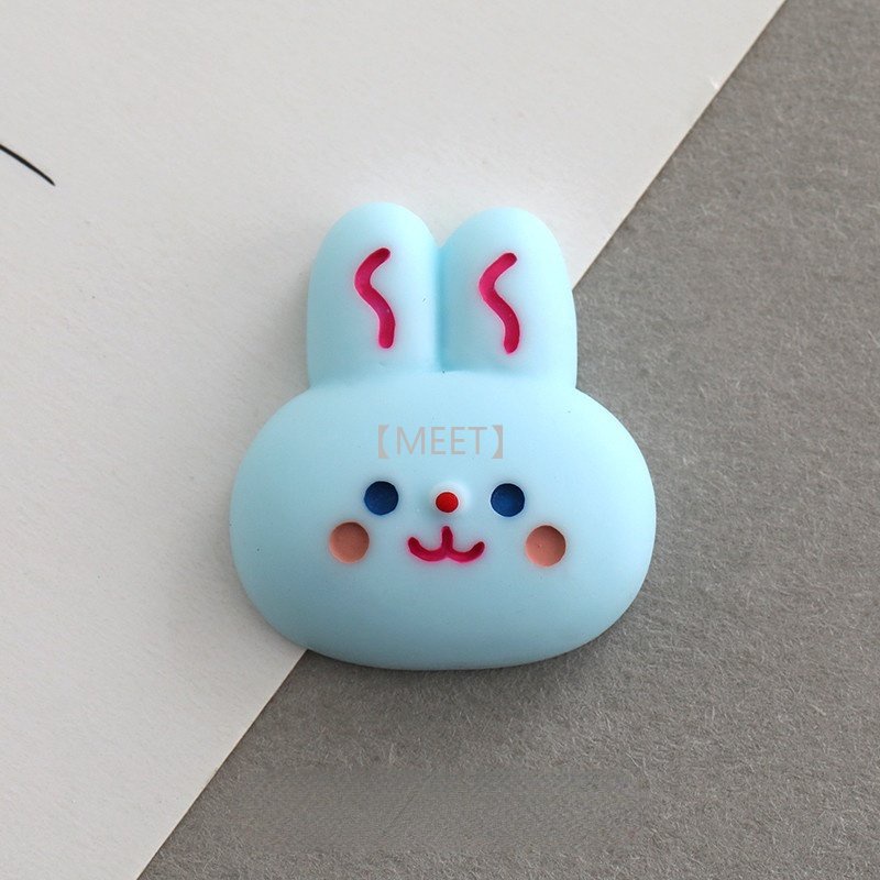 1 Mặt Dây Chuyền Hình Đầu Thỏ Hoạt Hình Thủ Công DIY Bằng Nhựa Resin