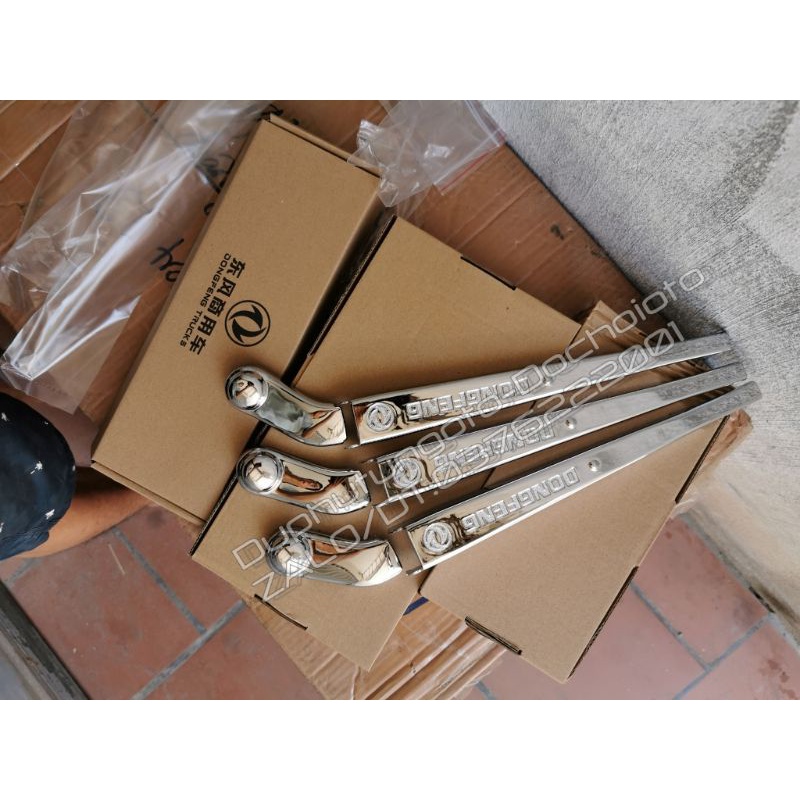Bộ ốp cần gạt mưa xe tải DONGFENG 3, Ốp trang trí mạ INOX.