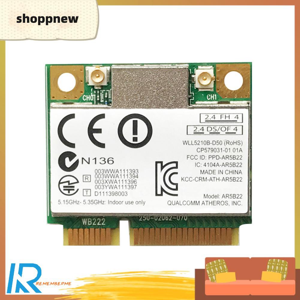 Card Mạng Không Dây Mini Pci-E 300mbps 2.4g / 5g Bluetooth 4.0 Thẻ