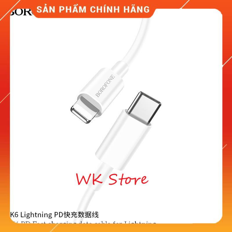 Cáp sạc nhanh PD Iphone 20W Borofone CK6 (Chính hãng, BH 1 năm)