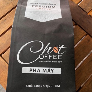 Cà phê mộc Robusta-Chốt Coffee- nguyên hạt pha máy- loại 1kg