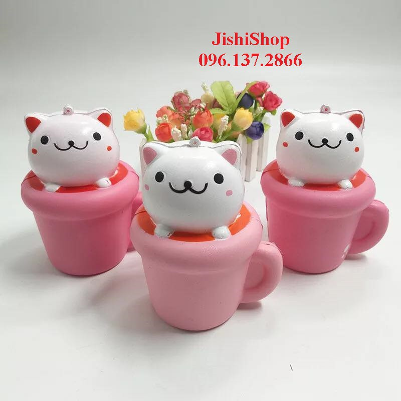 Squishy Cat in cup (Squishy Cốc mèo) |shopee. Vn\Shopgiayred