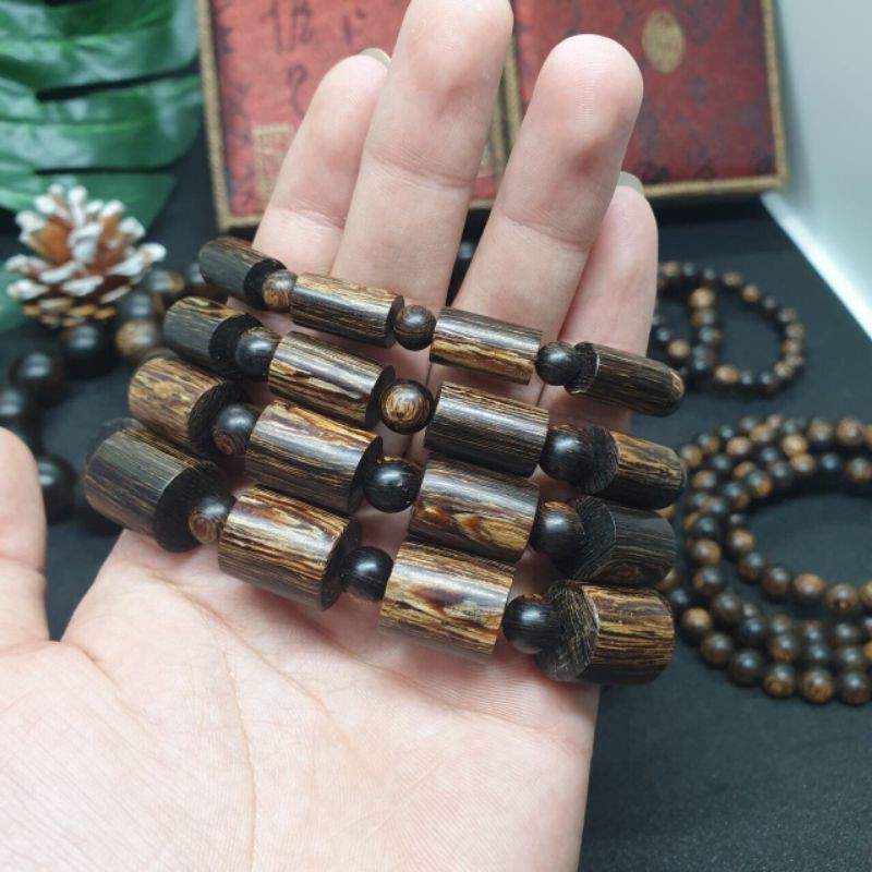 Vòng tay trầm hương sánh chìm đốt trúc - hàng chuẩn - giá sỉ