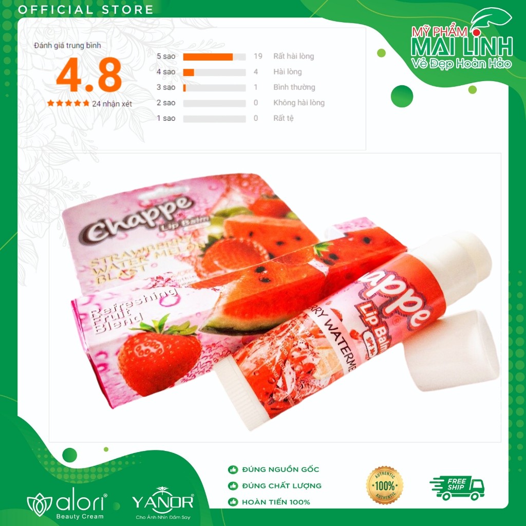 [Bán Đợt Cuối - Son Mỹ - Deal 0 Đồng] Son Dưỡng Môi, Son Dưỡng Không Màu Chống Khô Môi LIP BALM CHAPPE SPF15 Chính Hãng | BigBuy360 - bigbuy360.vn