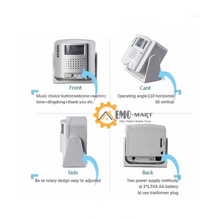 Chuông báo khách chống trộm ZOGIN