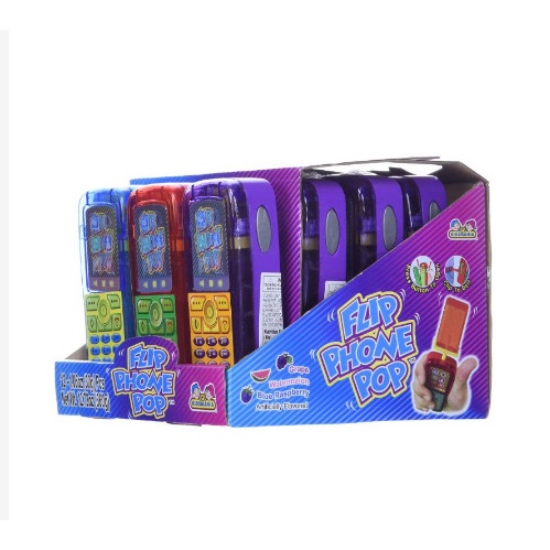 Set 3 chiếc Kẹo Mút Đồ Chơi Điện Thoại Flip Phone Pop Mỹ date mới