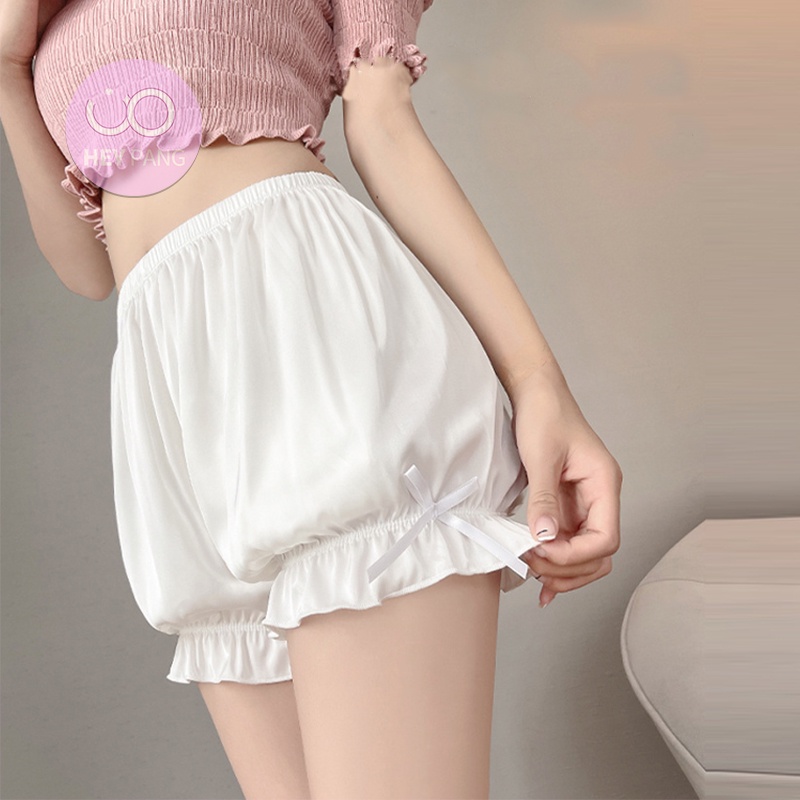 Quần short đùi nữ bo chun phối nơ xinh xắn vải thun mát lạnh HEYPANG VN046