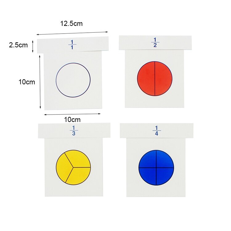 Thẻ học phân số Montessori (Cards for Large Fraction Skittles)