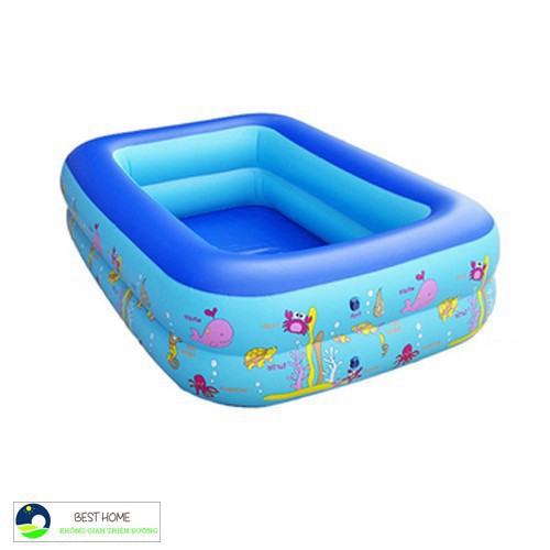 Bể bơi cho bé, bể tắm phao bơm hơi kích thước 1m2 dung tích 300 lít