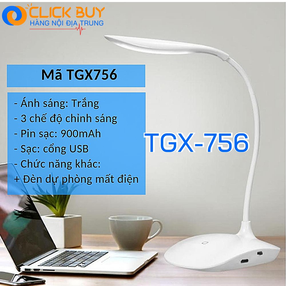 Đèn Học Để Bàn Chống Cận TGX-756 3 Chế Độ Điều Khiển Cảm Ứng