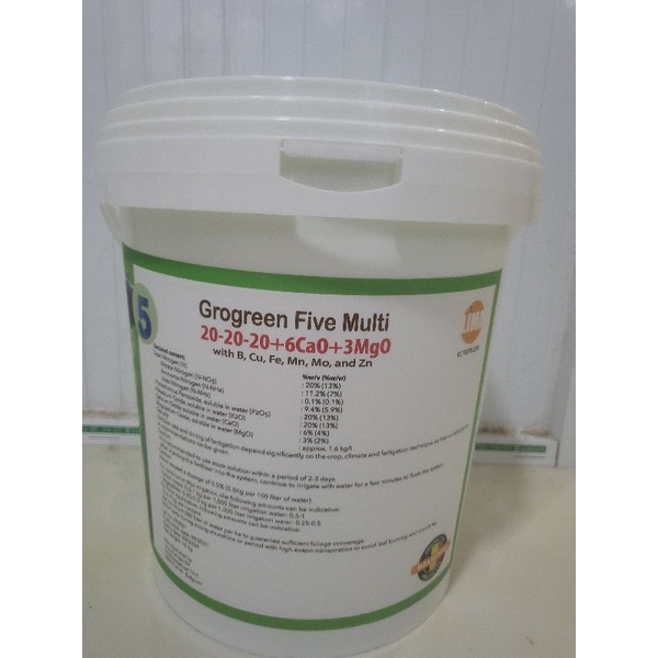 Grogreen 20-20-20 NPK dạng gel xô 7,5kg