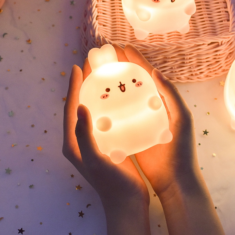 Đèn Ngủ LED Mini Hình Chú Thỏ Dễ Thương Dùng Trang Trí