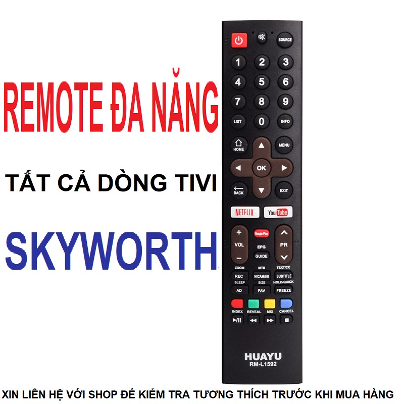 Remote điều khiển tivi SKYWORTH smart RM-L1592