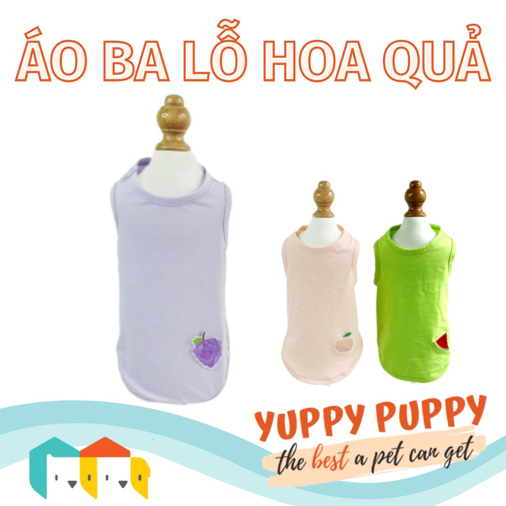 Cheepet Áo ba lỗ điểm hoa quả cho chó mèo