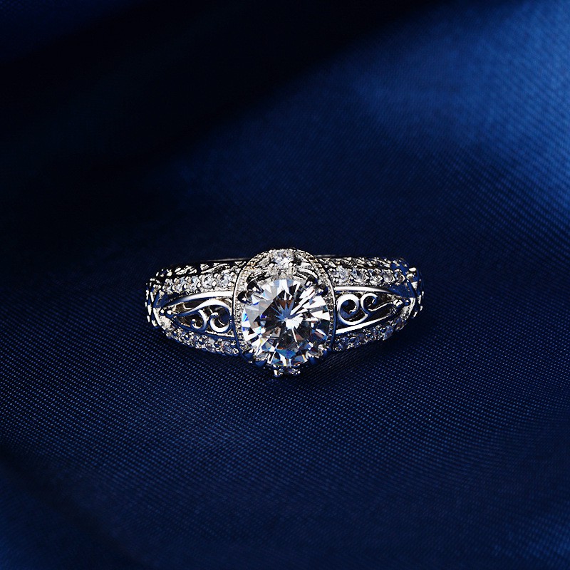 Nhẫn Aifei chất liệu bạc sterling 925 đính đá dành cho nữ R776