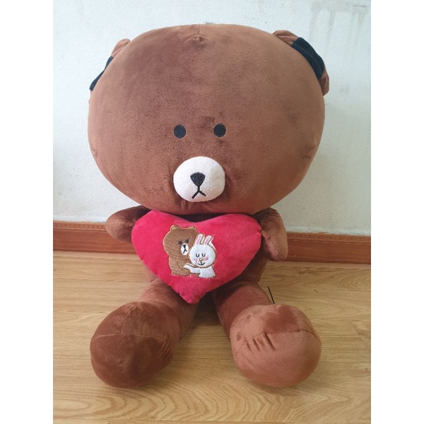 Gấu bông Brown ôm trái tim đỏ cỡ đại 1m
