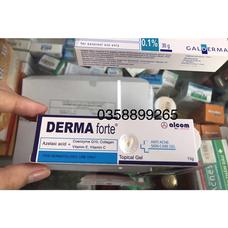Derma Forte Gel và Derma Forte Advanced 15g - Ngừa Mụn Thâm, Mụn Trứng Cá, Mụn Ẩn, Mụn Đầu Đen