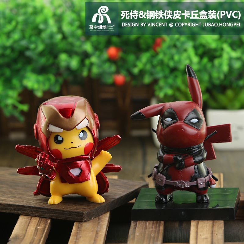 (Có sẵn 15cm) Mô hình Pikachu Deadpool - Mô hình Pokemon