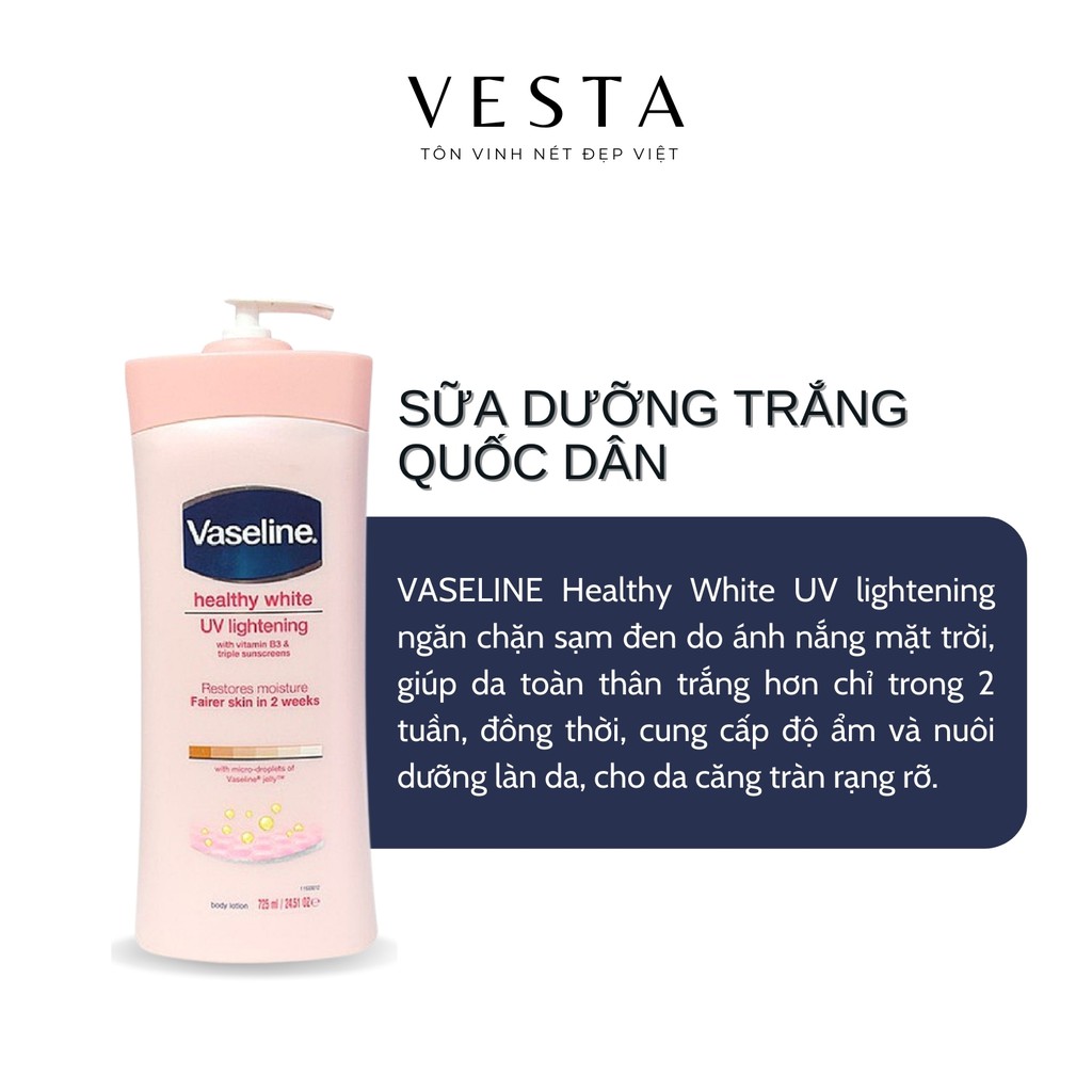 Sữa Dưỡng Thể Vaseline 725ml Trắng Da Healthy White UV Lightening Body Lotion