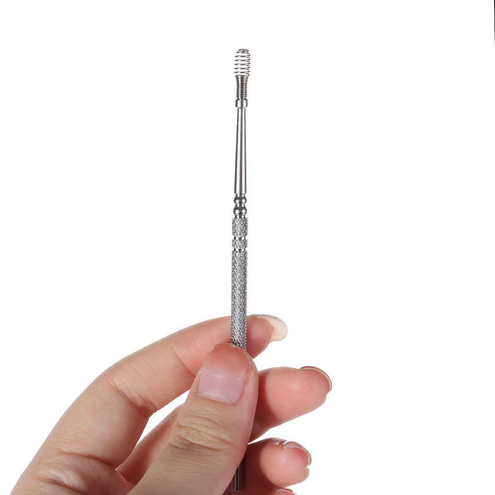 [Hàng mới về] Cây ngoáy tai xoắn ốc 2 đầu inox chuyên nghiệp chăm sóc tai thoải mái
