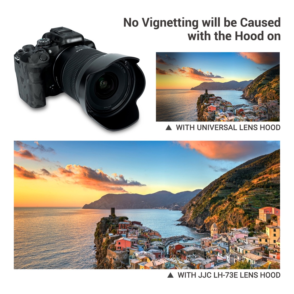JJC EW-73E Loa Che Nắng Cao Cấp Cho Ống Kính Canon RF 15-30mm F4.5-6.3 IS STM