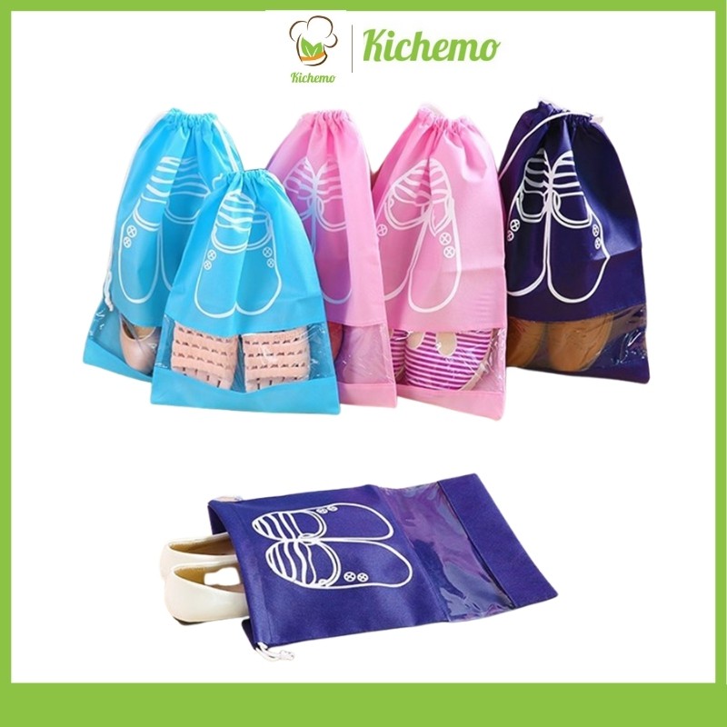 Túi Đựng Giày Du Lịch Giày Đá Bóng Dạng Dây Rút Tiện Lợi Siêu Bền Tránh Ẩm Mốc