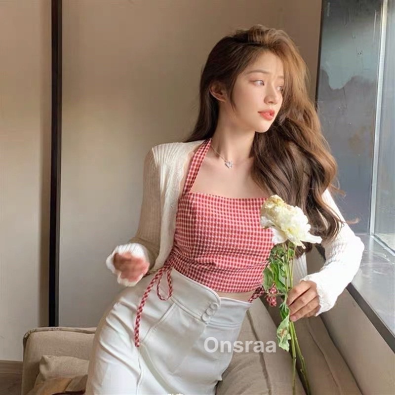 🍓🍓ÁO CROP YẾM NƠ RÚT EO🍓🍓