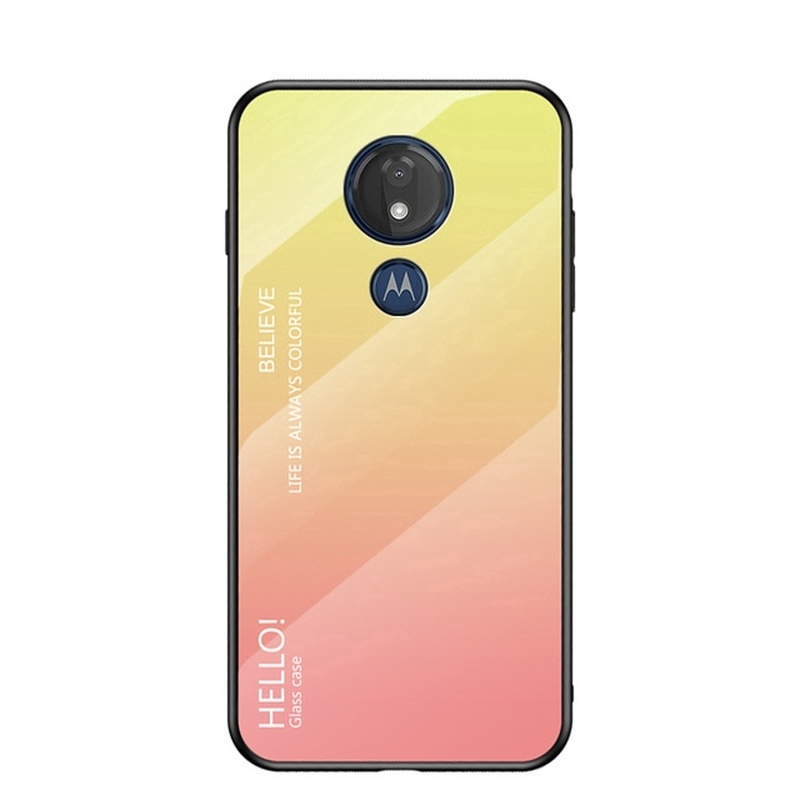 Ốp điện thoại kính cường lực màu gradient bảo vệ chống sốc cho MOTOROLA MOTO G7 PLAY POWER