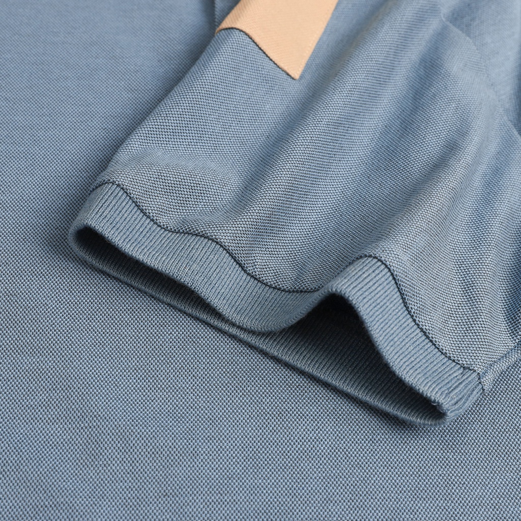 Áo thun polo nam KINGMEN vải cotton cá sấu đẹp cao cấp màu đen trăng xanh tay ngắn cổ bẻ - PL06 - Fullbox